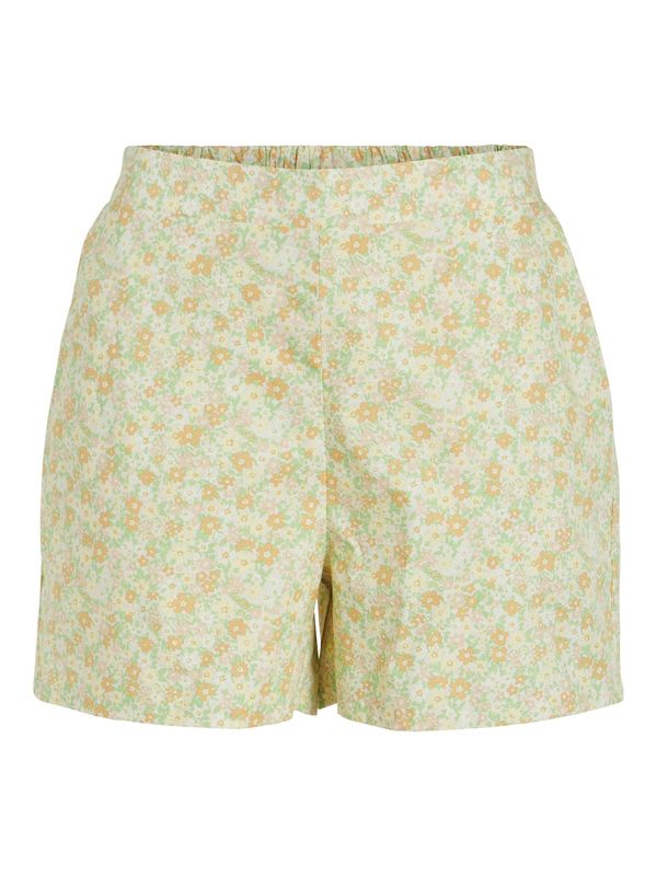 VILA VILA Панталон 'Colmena'  светложълто / сиво / светлозелено / оранжево / бяло