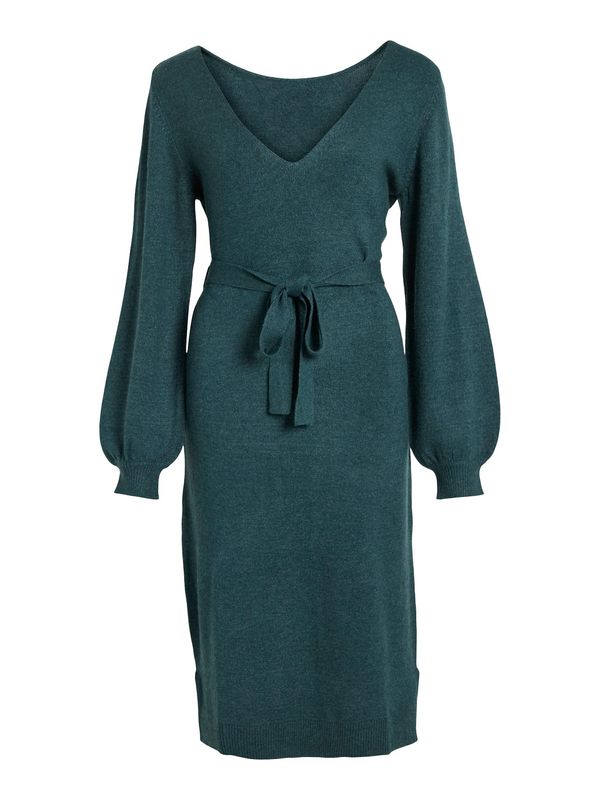 VILA VILA Плетена рокля 'RIL'  тъмнозелено