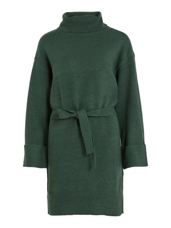 VILA VILA Плетена рокля 'Rolfie'  тъмнозелено