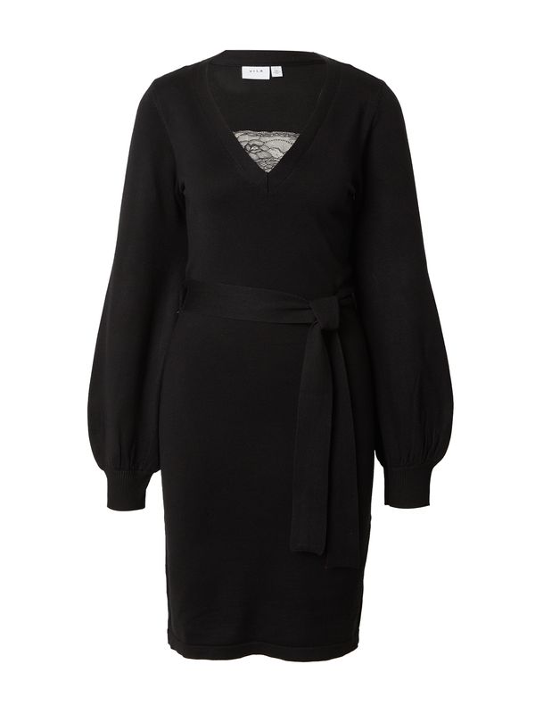 VILA VILA Плетена рокля 'TRACY'  черно