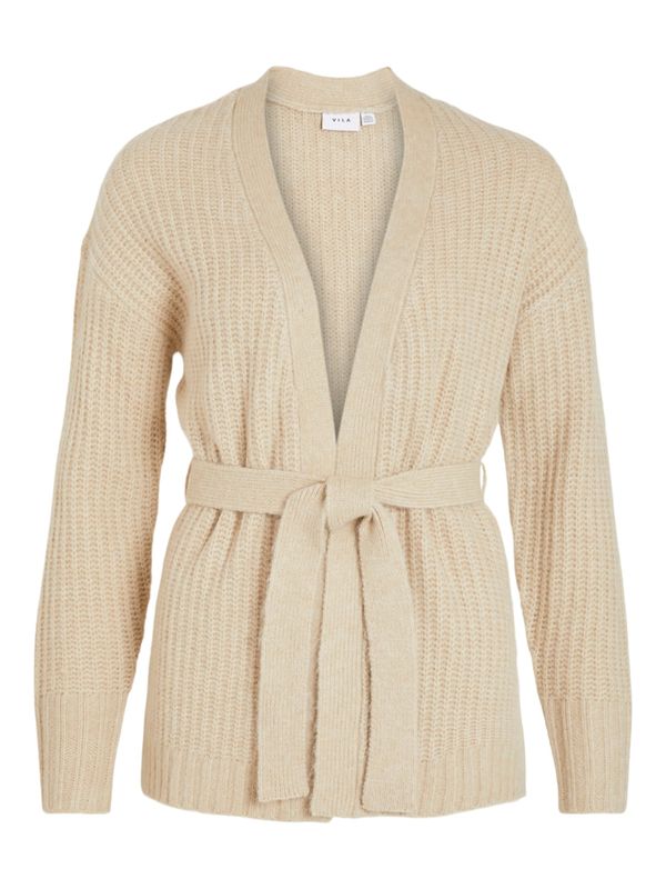 VILA VILA Плетена жилетка 'Felo'  бежово