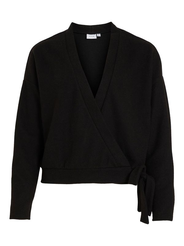 VILA VILA Плетена жилетка 'Haudi'  черно