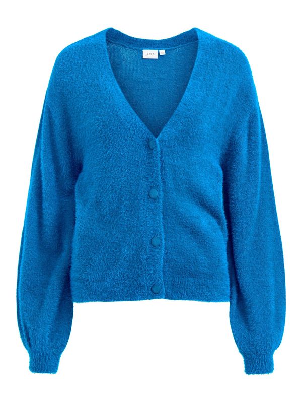 VILA VILA Плетена жилетка 'Juli'  синьо