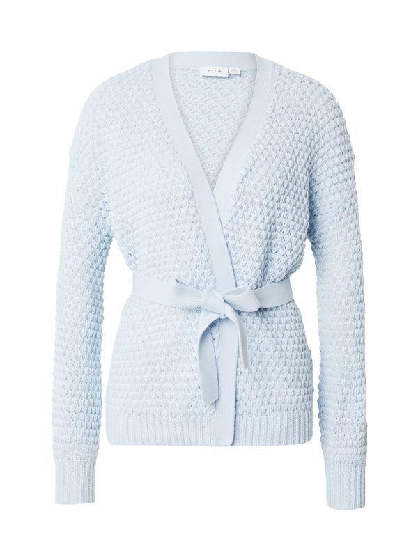 VILA VILA Плетена жилетка 'LIOMY'  пастелно синьо