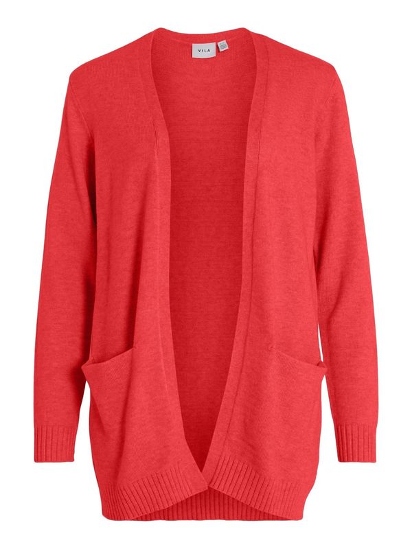VILA VILA Плетена жилетка 'Ril'  червено