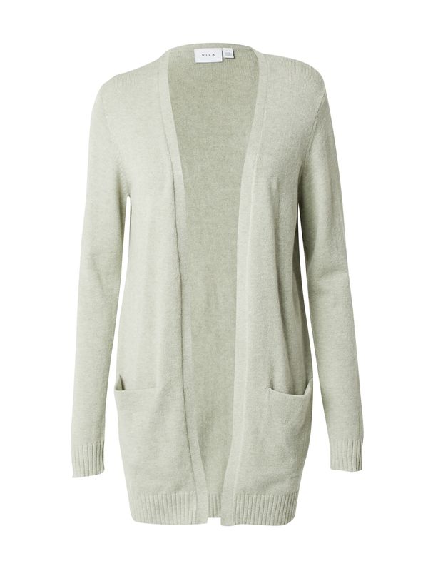 VILA VILA Плетена жилетка 'Ril'  пастелно зелено
