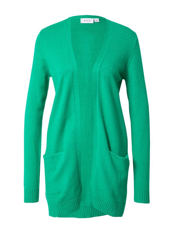 VILA VILA Плетена жилетка 'Ril'  зелено