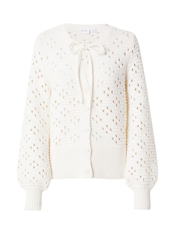VILA VILA Плетена жилетка 'Vibarella'  естествено бяло