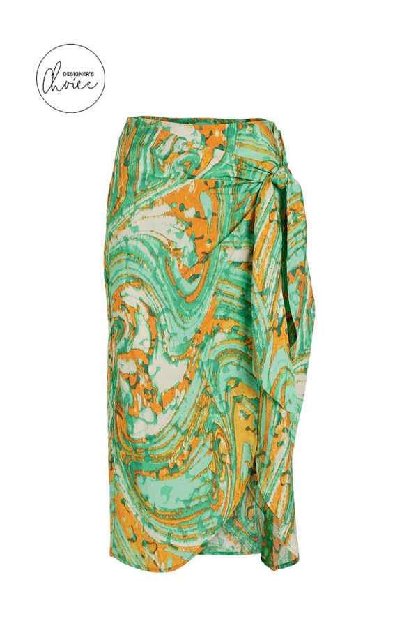 VILA VILA Пола  светлосиво / зелено / оранжево