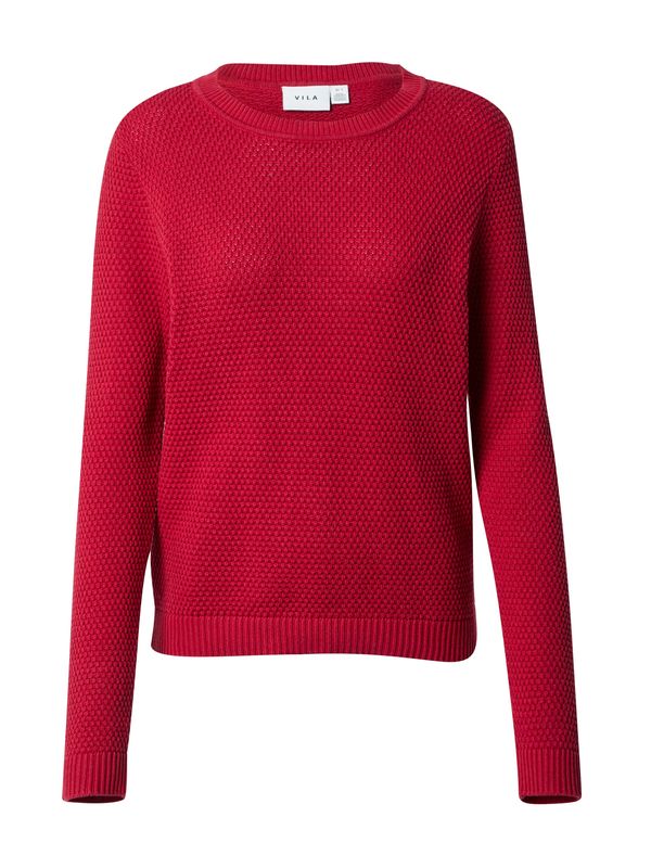 VILA VILA Пуловер 'Dalo'  рубинено червено