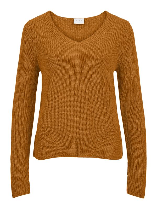 VILA VILA Пуловер  кафяво