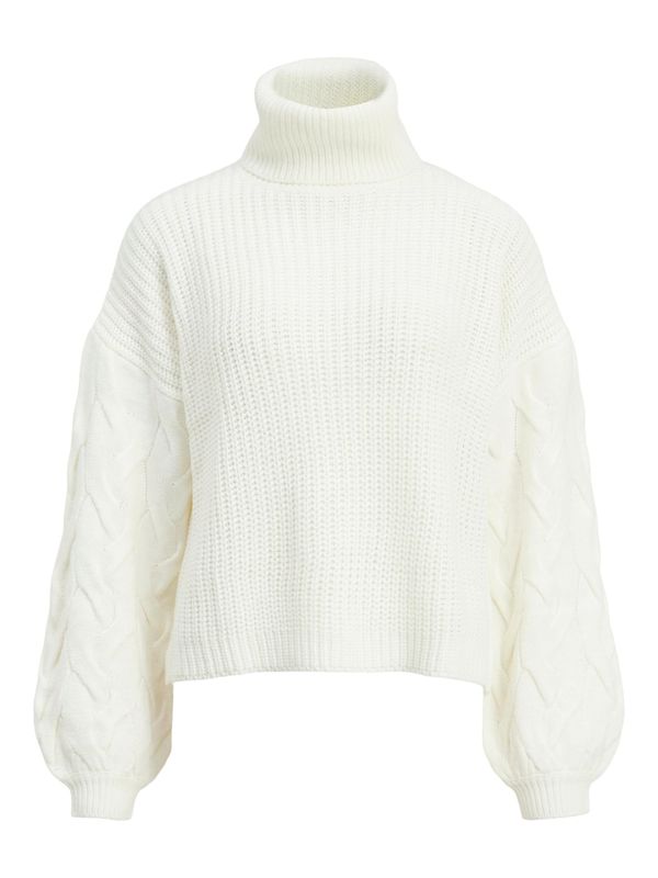 VILA VILA Пуловер 'Oa'  бял памук