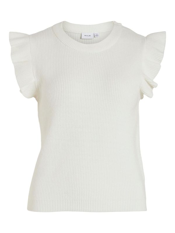 VILA VILA Пуловер 'Ril'  мръсно бяло