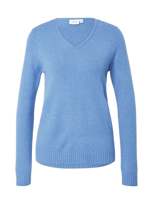 VILA VILA Пуловер 'Ril'  синьо меланж