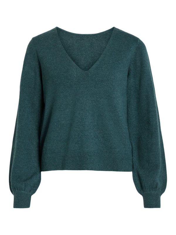 VILA VILA Пуловер 'RIL'  зелено