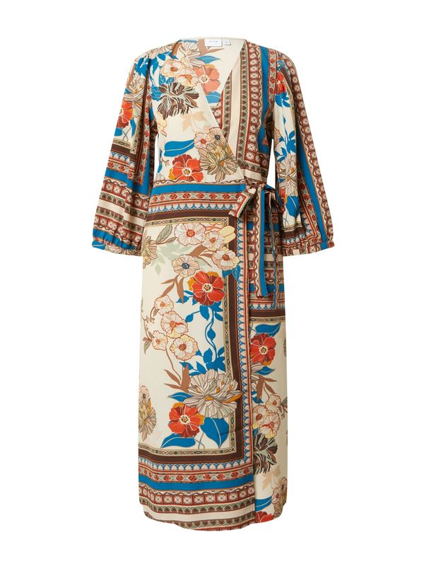 VILA VILA Рокля 'Carfys'  пъстро / бял памук