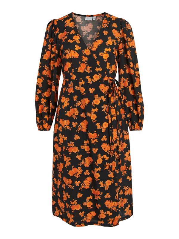 VILA VILA Рокля 'Figen'  оранжево / черно