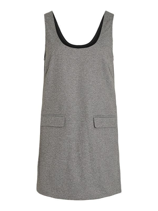 VILA VILA Рокля 'Hyborn'  антрацитно черно / светлосиво