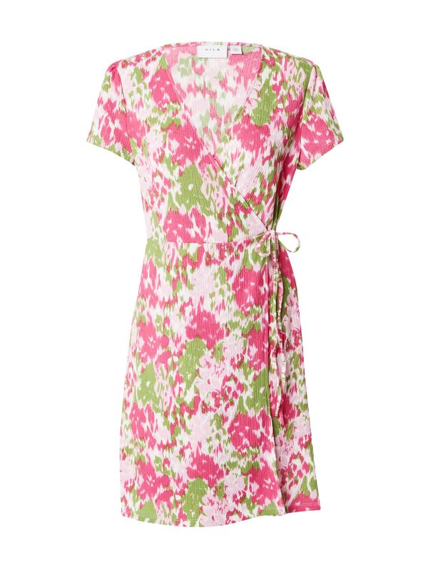 VILA VILA Рокля 'LAYA LUA'  кремаво / киви / бледорозово / питая