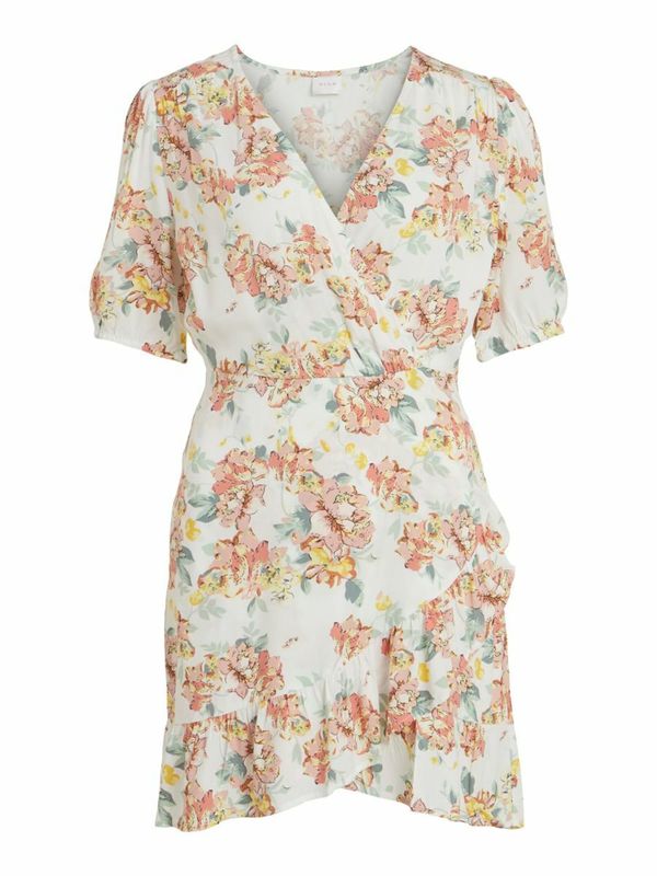 VILA VILA Рокля 'Mina'  жълто / мента / светлорозово / бяло