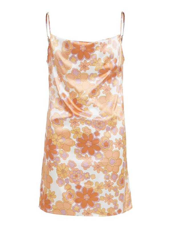 VILA VILA Рокля 'Rita'  люляк / мандарина / тъмнооранжево / бяло