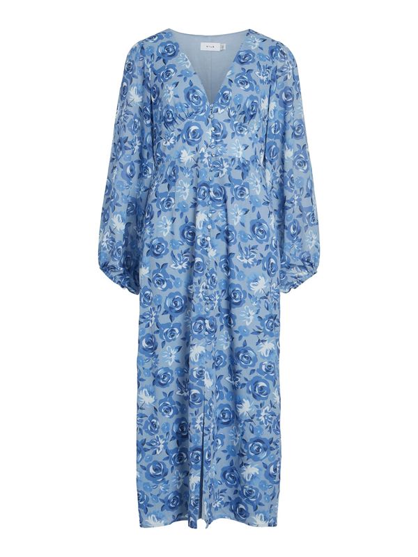 VILA VILA Рокля  синьо / гълъбово синьо / тъмносиньо / мръсно бяло