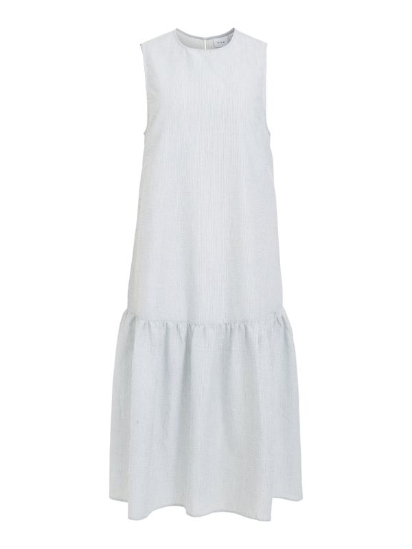 VILA VILA Рокля 'TABITHA'  светлосиво / бяло