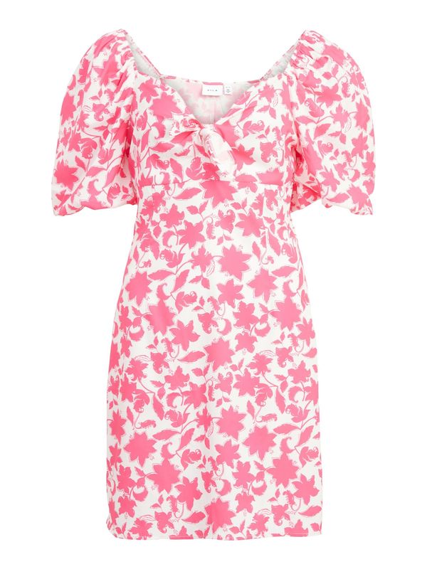 VILA VILA Рокля 'Tikka'  розово / бяло