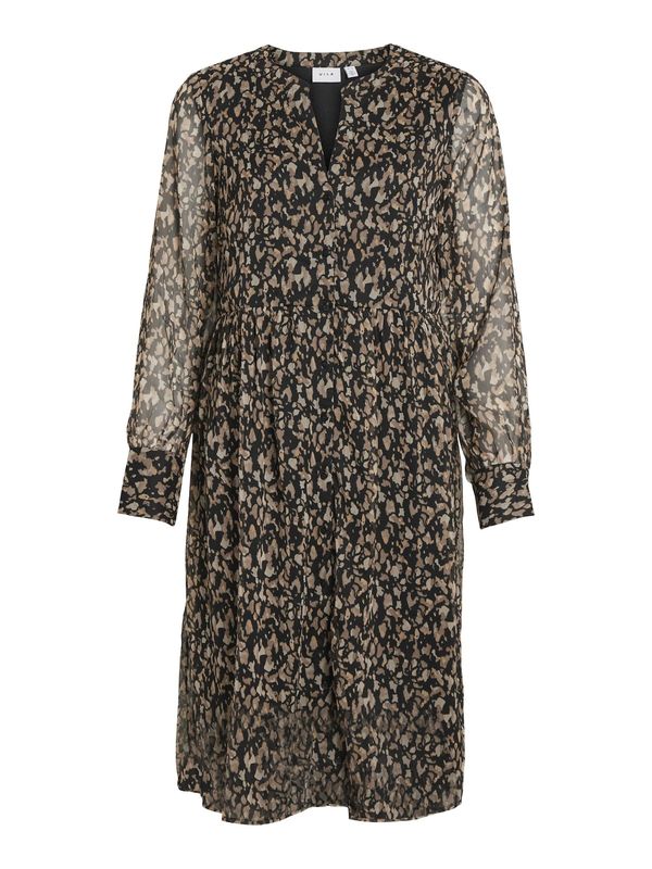 VILA VILA Рокля тип риза 'Falia'  пъстро / черно