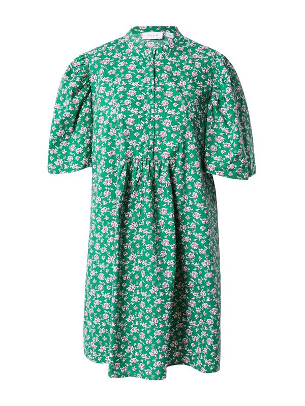VILA VILA Рокля тип риза 'FURA'  зелено / розово