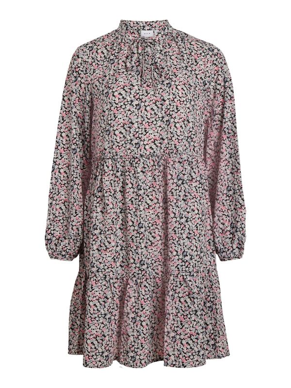 VILA VILA Рокля тип риза 'Minnie'  бежово / светлолилаво / бледорозово / черно