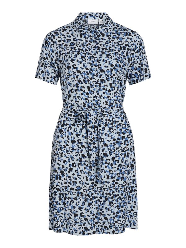 VILA VILA Рокля тип риза 'Paya'  синьо / светлосиньо / черно