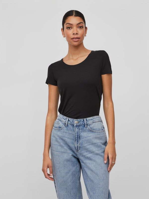 VILA VILA Тениска 'DAISY'  черно