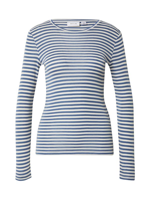 VILA VILA Тениска 'JUBIA'  сапфирено синьо / мръсно бяло