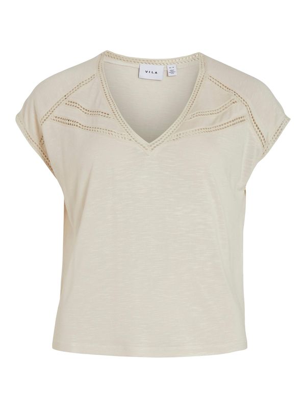 VILA VILA Тениска 'Noel'  кремаво