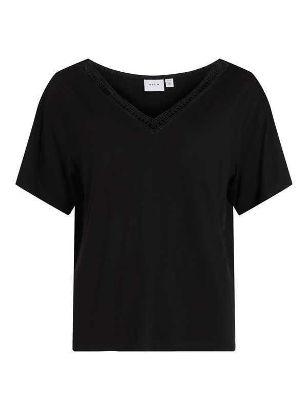 VILA VILA Тениска 'SASSI'  черно