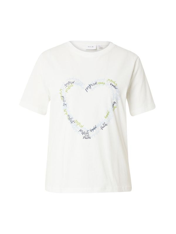 VILA VILA Тениска 'SYBIL'  светлосиньо / тъмносиньо / зелено / бяло