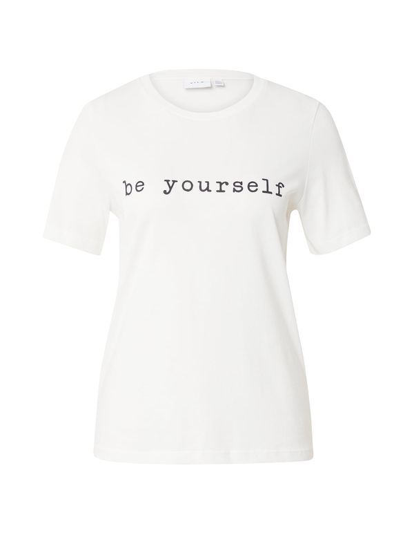 VILA VILA Тениска 'SYBILLA FIGHTER'  черно / бяло