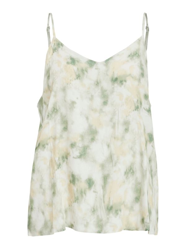 VILA VILA Топ 'Barina'  жълто / зелено / естествено бяло