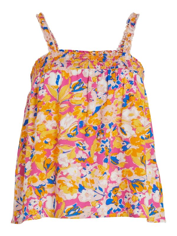 VILA VILA Топ 'VELAN'  жълто / пъстро / розе