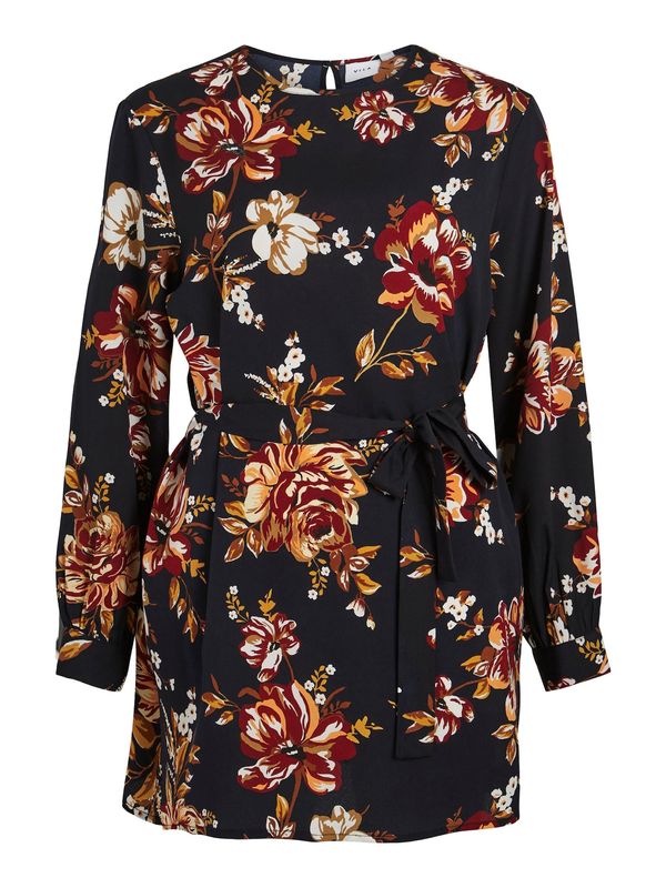 VILA VILA Туника 'MELLY'  нейви синьо / светлокафяво / винено червено / бяло