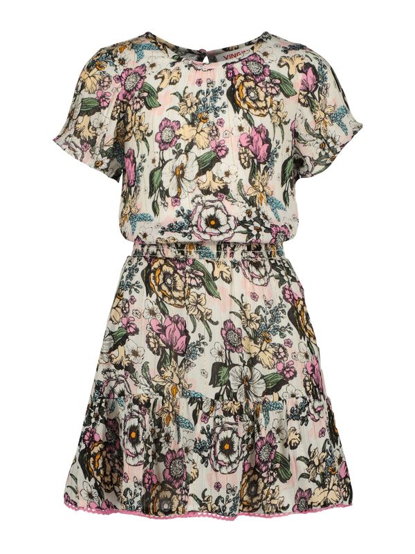 VINGINO VINGINO Рокля  зелено / бледорозово / черно / бяло