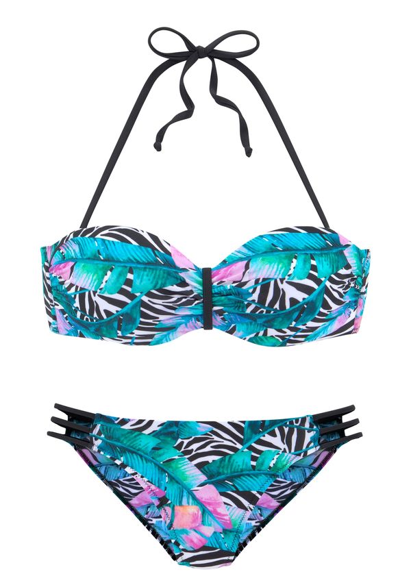 VIVANCE VIVANCE Бански тип бикини  циан / люляк / черно / бяло