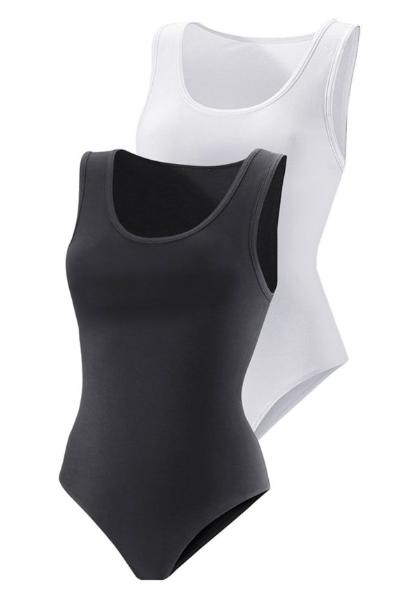 VIVANCE VIVANCE Блуза боди  черно / бяло