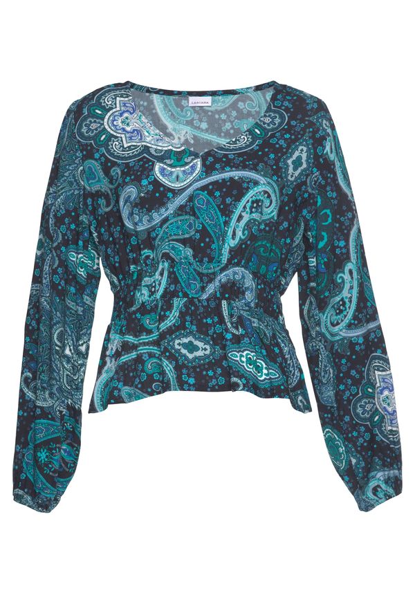 VIVANCE VIVANCE Блуза  синьо / зелено / черно / бяло