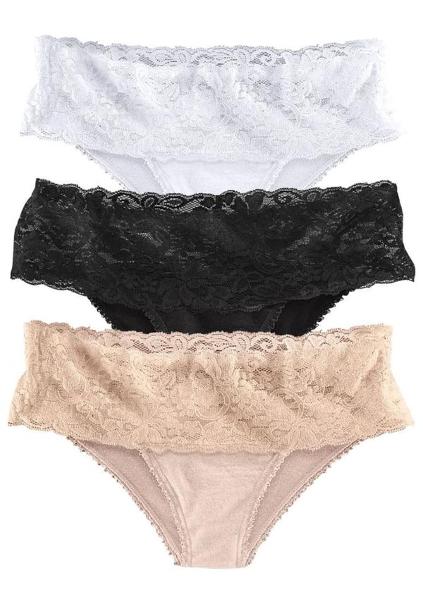 VIVANCE VIVANCE Дамски бикини  шампанско / черно / бяло