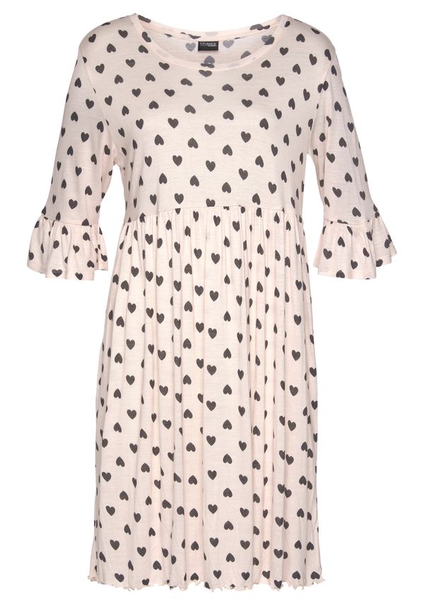 VIVANCE VIVANCE Нощница  бледорозово / черно