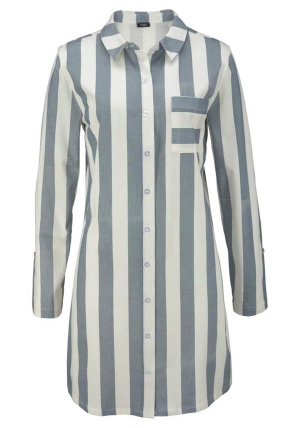 VIVANCE VIVANCE Нощница 'Dreams'  опушено синьо / бяло