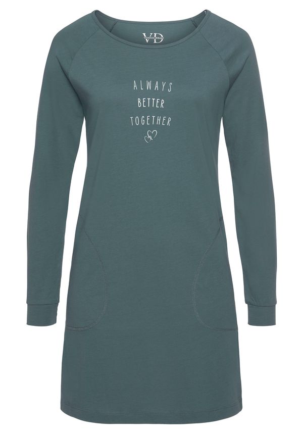 VIVANCE VIVANCE Нощница  нефритено зелено / бяло