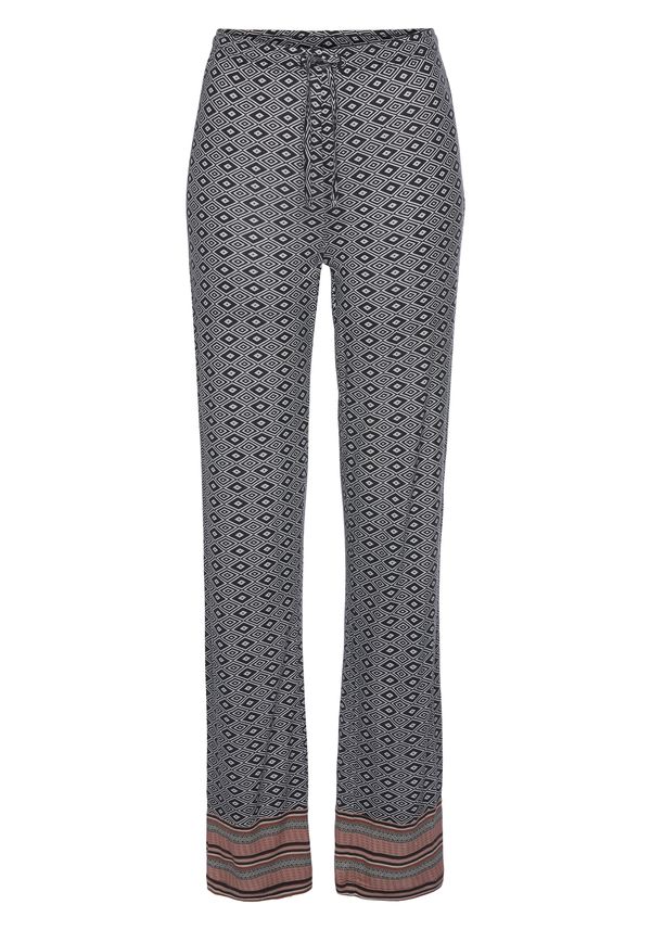 VIVANCE VIVANCE Панталон пижама 'Dreams'  кафяво / черно / бяло